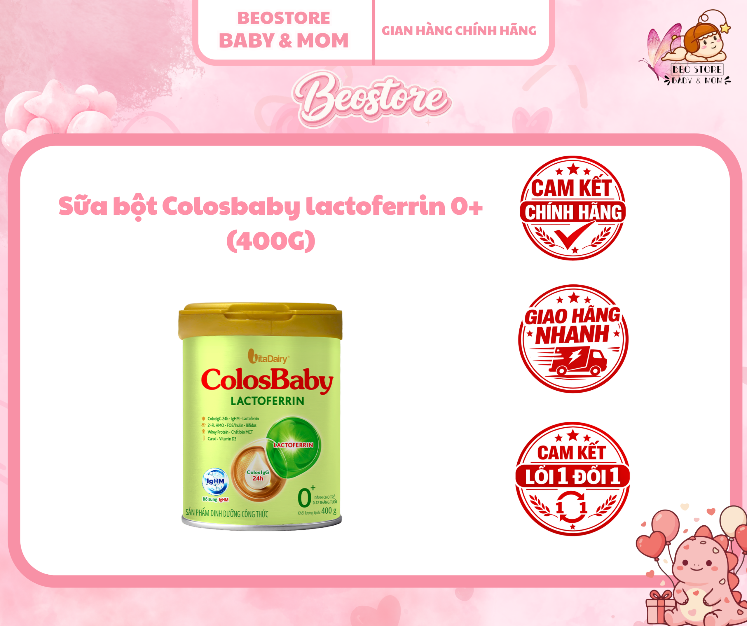Sữa bột Colosbaby Lactoferrin (400G) - Ảnh 2
