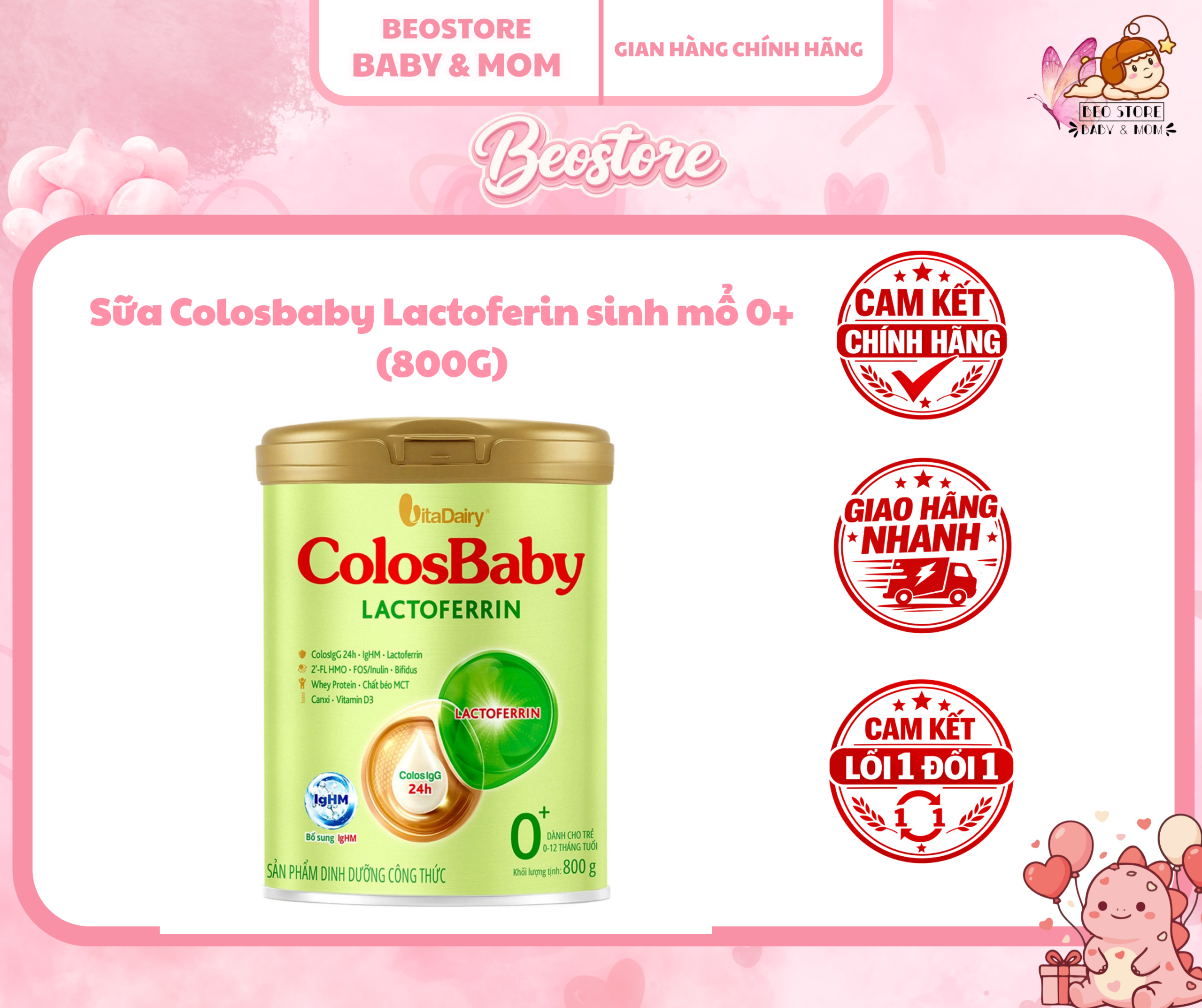 Sữa bột Colosbaby Lactoferrin (800G) - Ảnh 2