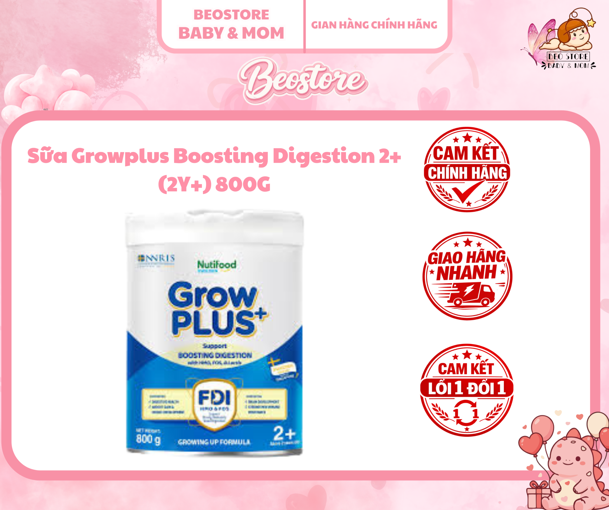 Nutrifood - Sữa bột Growplus Boosting Digestion 800G - Ảnh 3