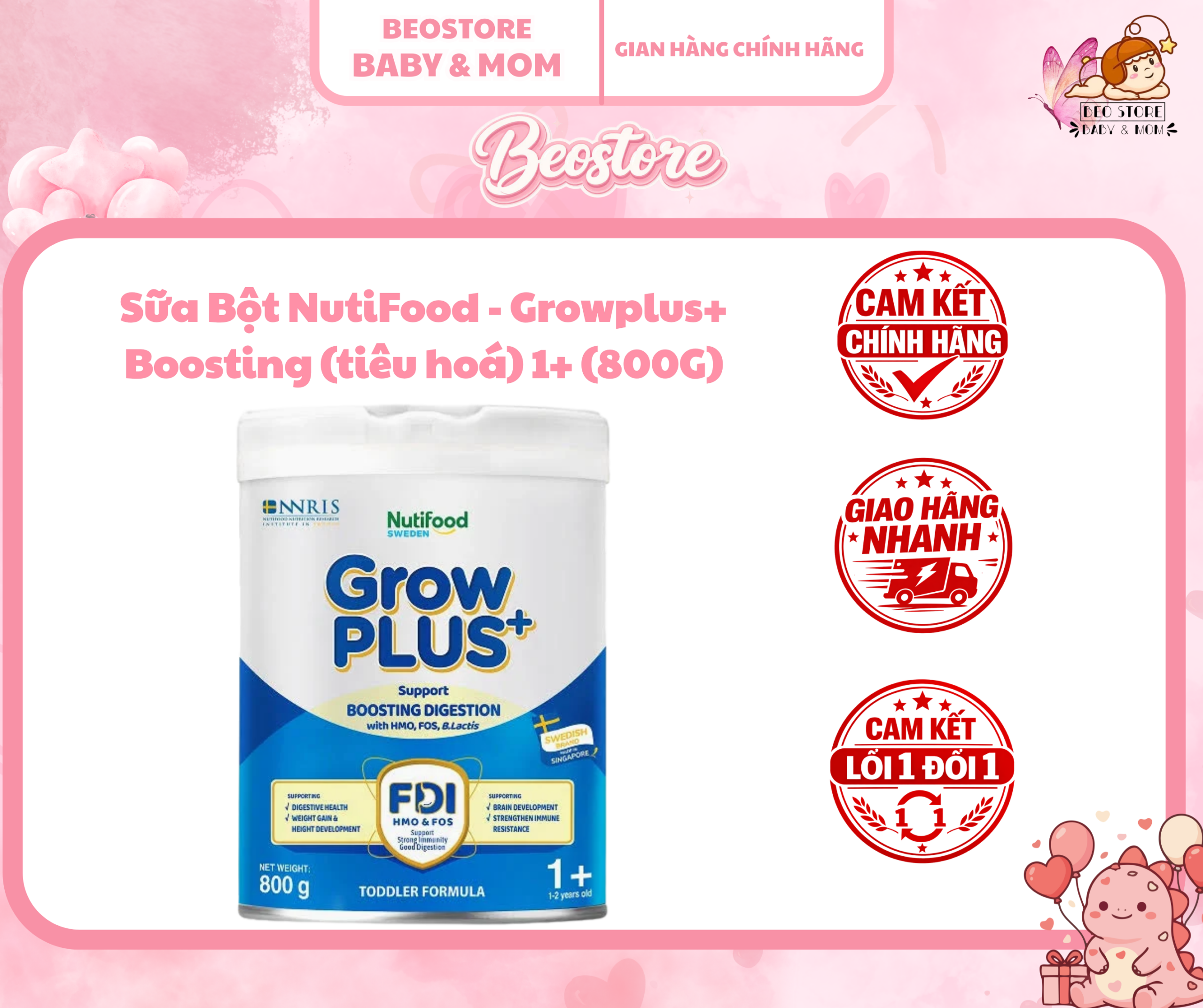 Nutrifood - Sữa bột Growplus Boosting Digestion 800G - Ảnh 2