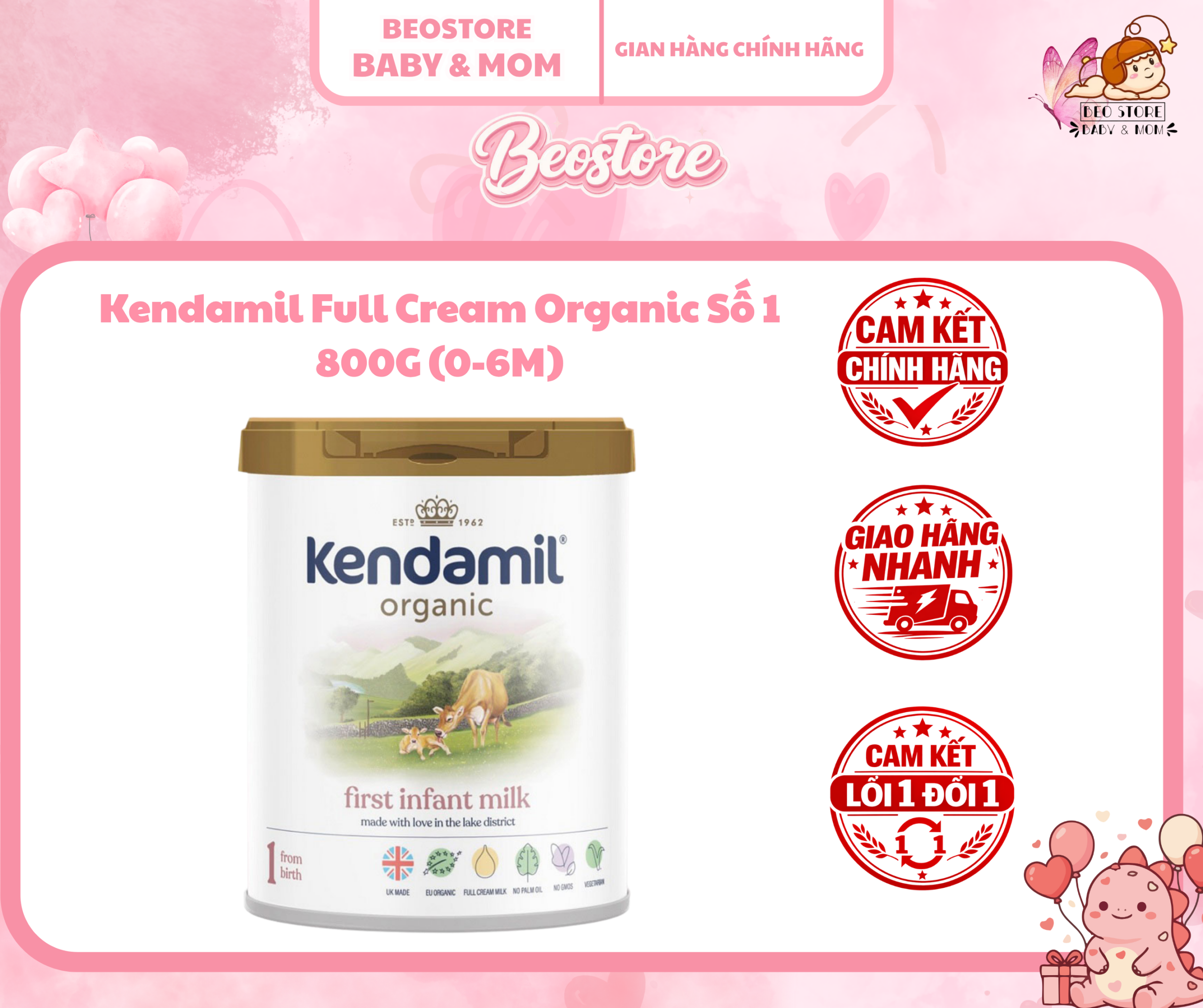 Sữa bột Kendamil Organic 800g