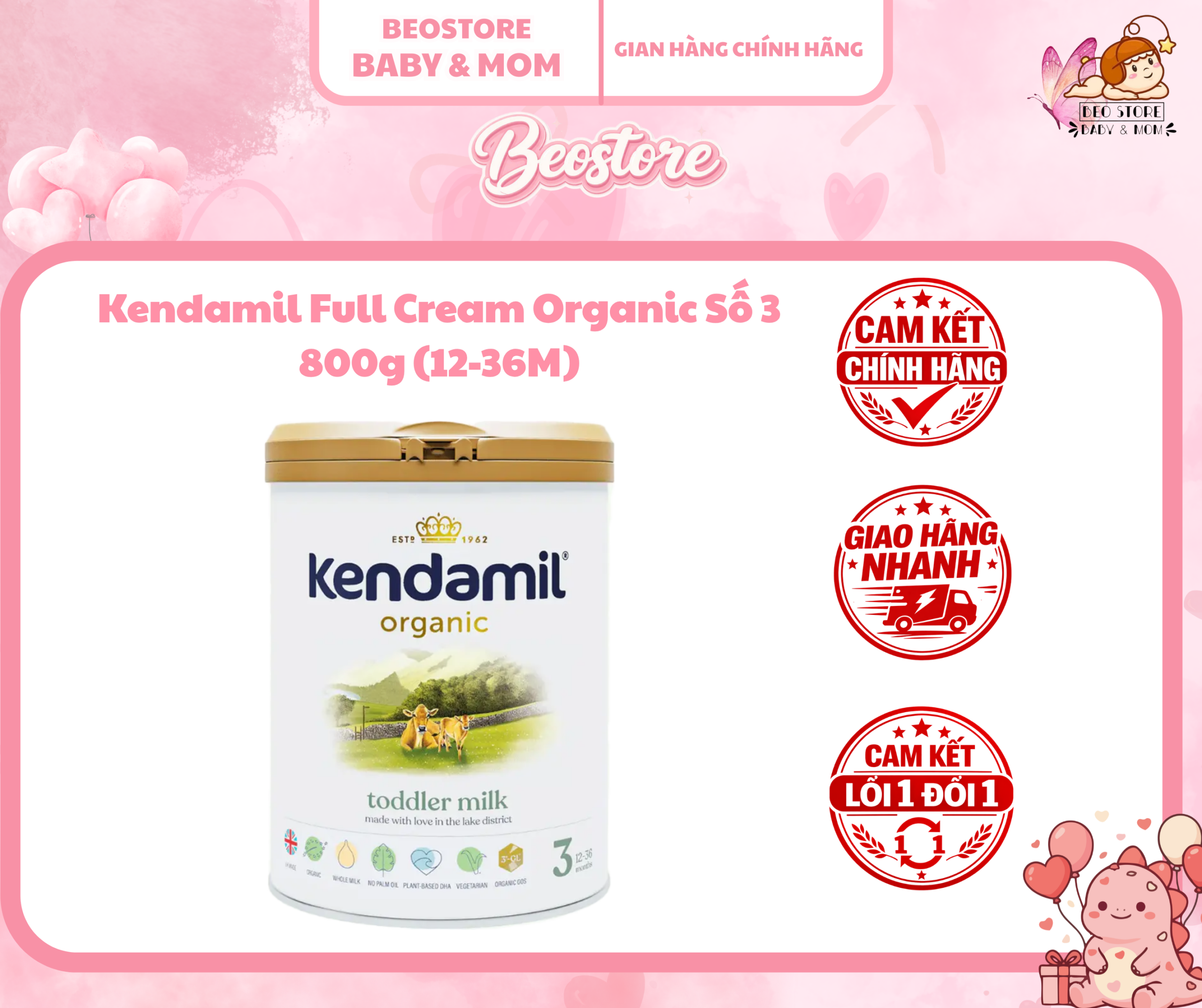 Sữa bột Kendamil Organic 800g - Ảnh 3