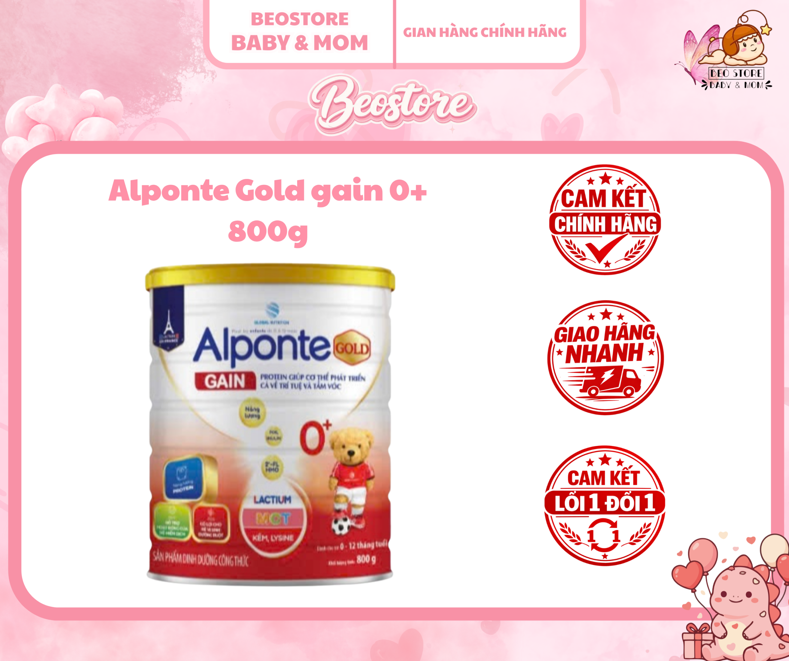 Sữa bột Alponte Gain Gold 800G