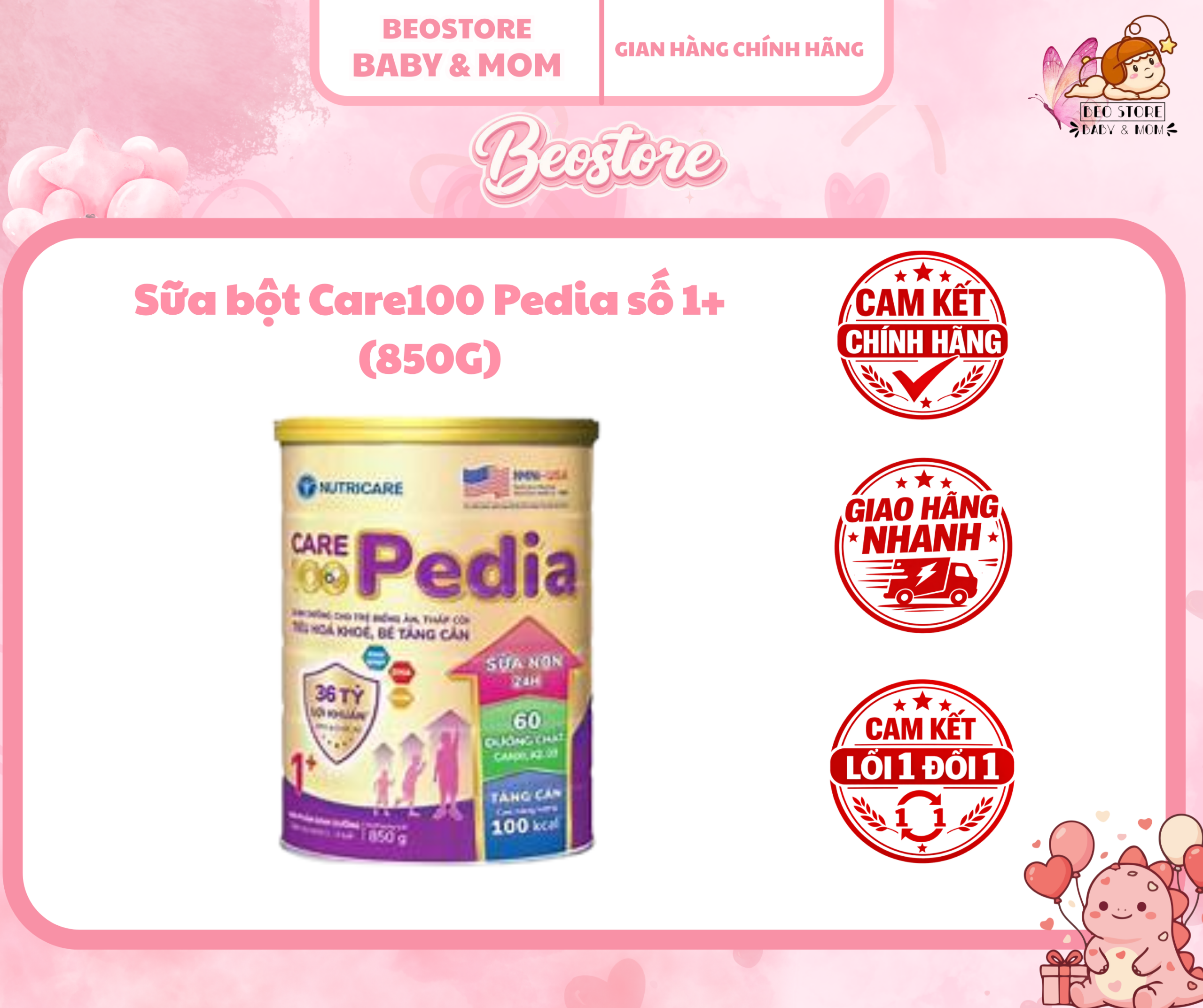 Sữa bột Care100 Pedia (800G) - Ảnh 2