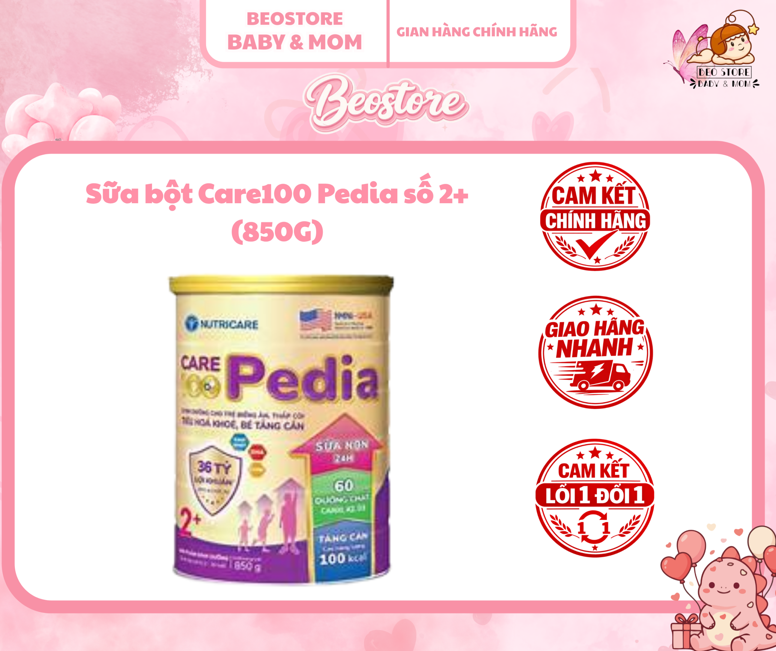 Sữa bột Care100 Pedia (800G) - Ảnh 3