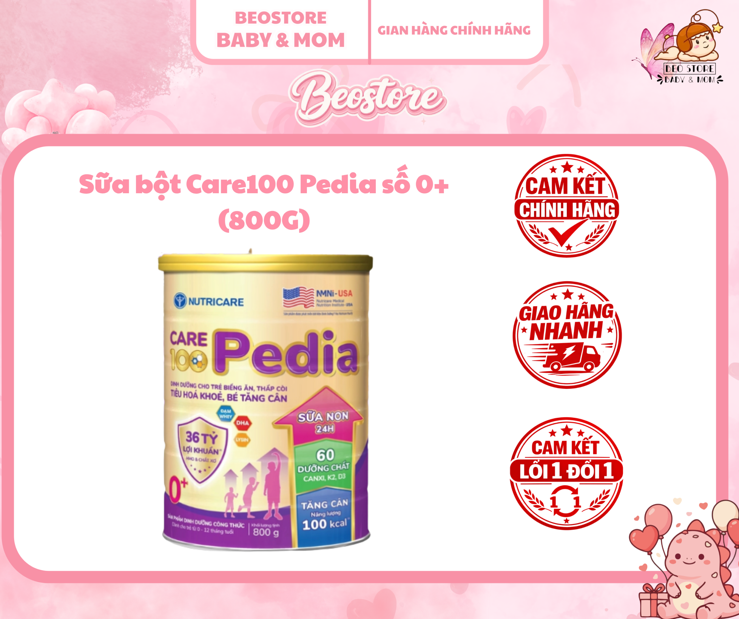 Sữa bột Care100 Pedia (800G)