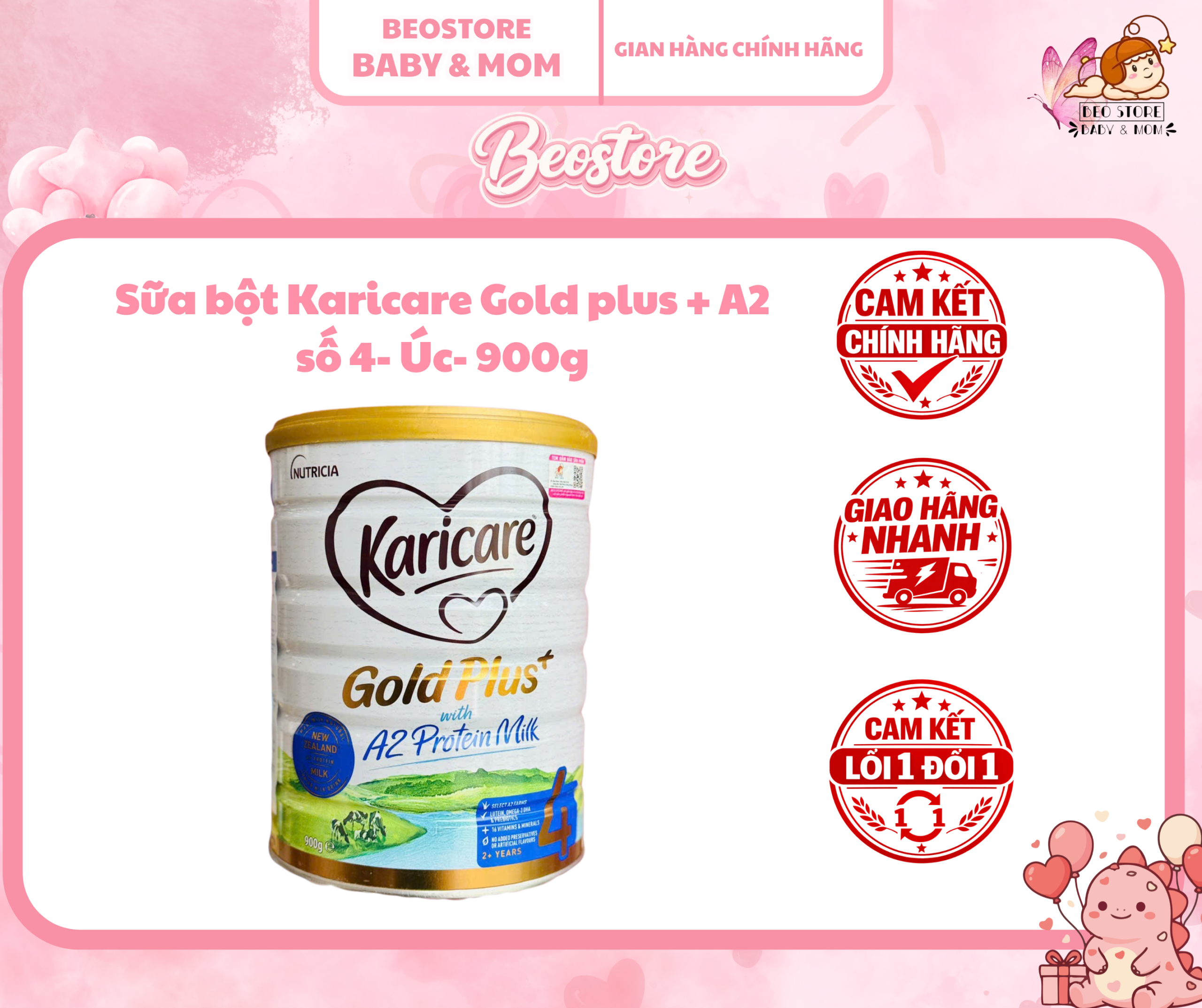 Sữa bột Karicare Gold plus + A2 - Úc- 900g - Ảnh 4