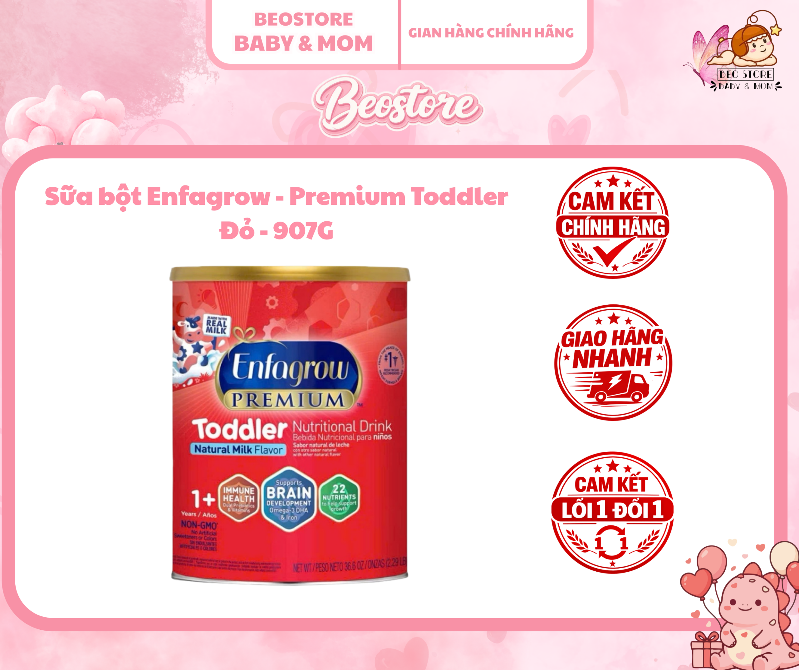 Sữa bột Enfagrow - Premium Toddler Đỏ - 907G