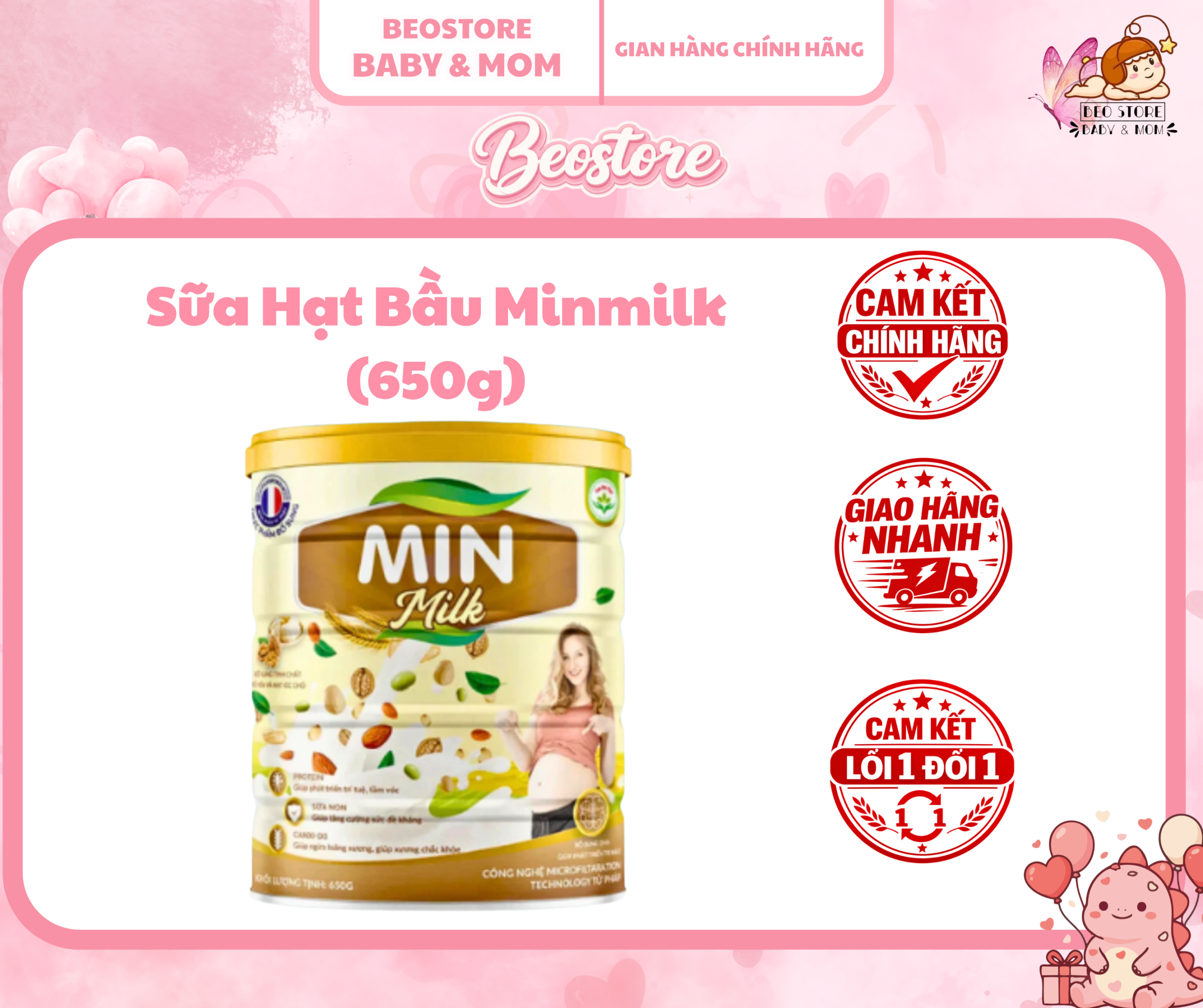 Sữa Hạt Bầu Minmilk (650g)