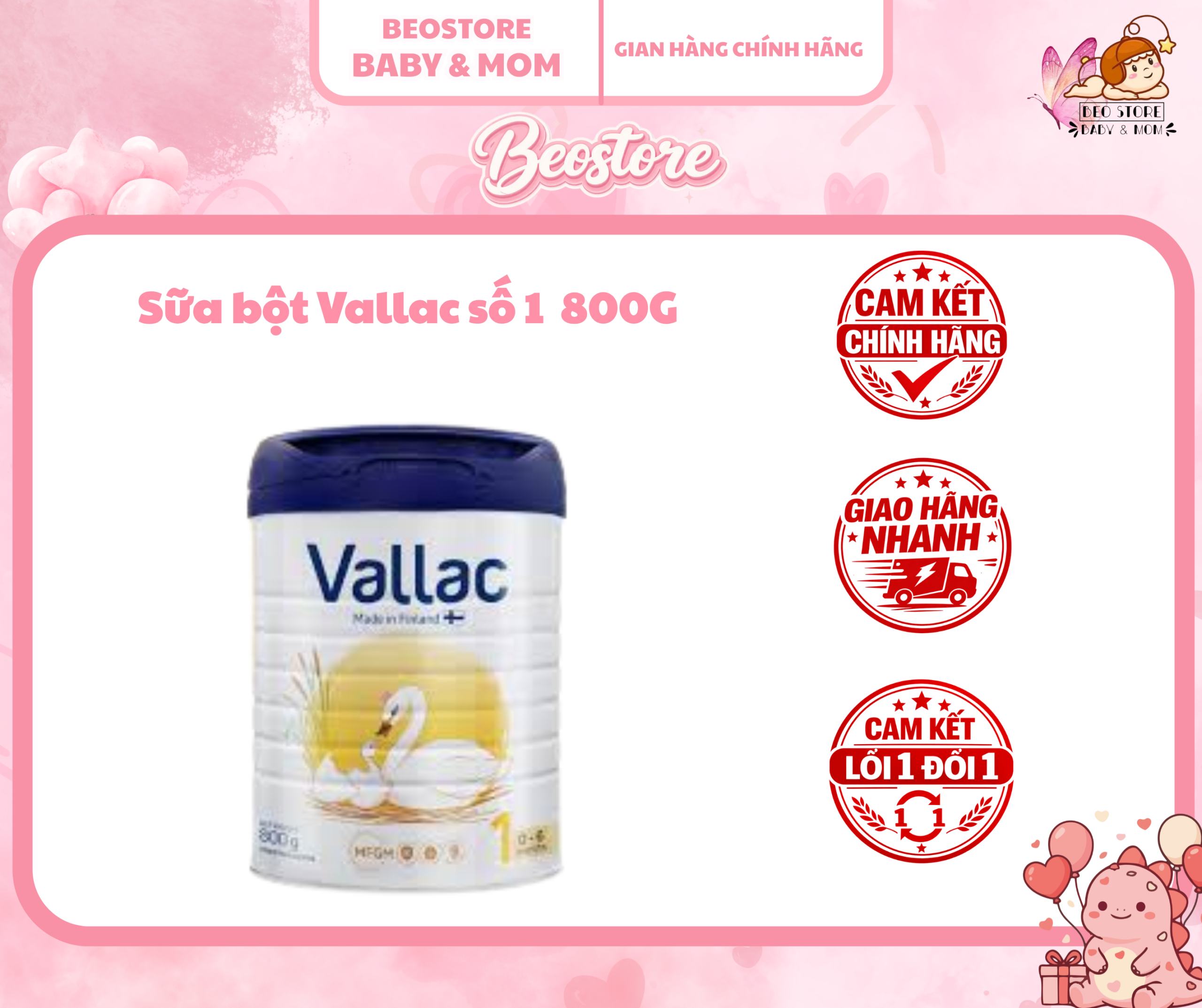 Sữa bột Vallac số 1 800G