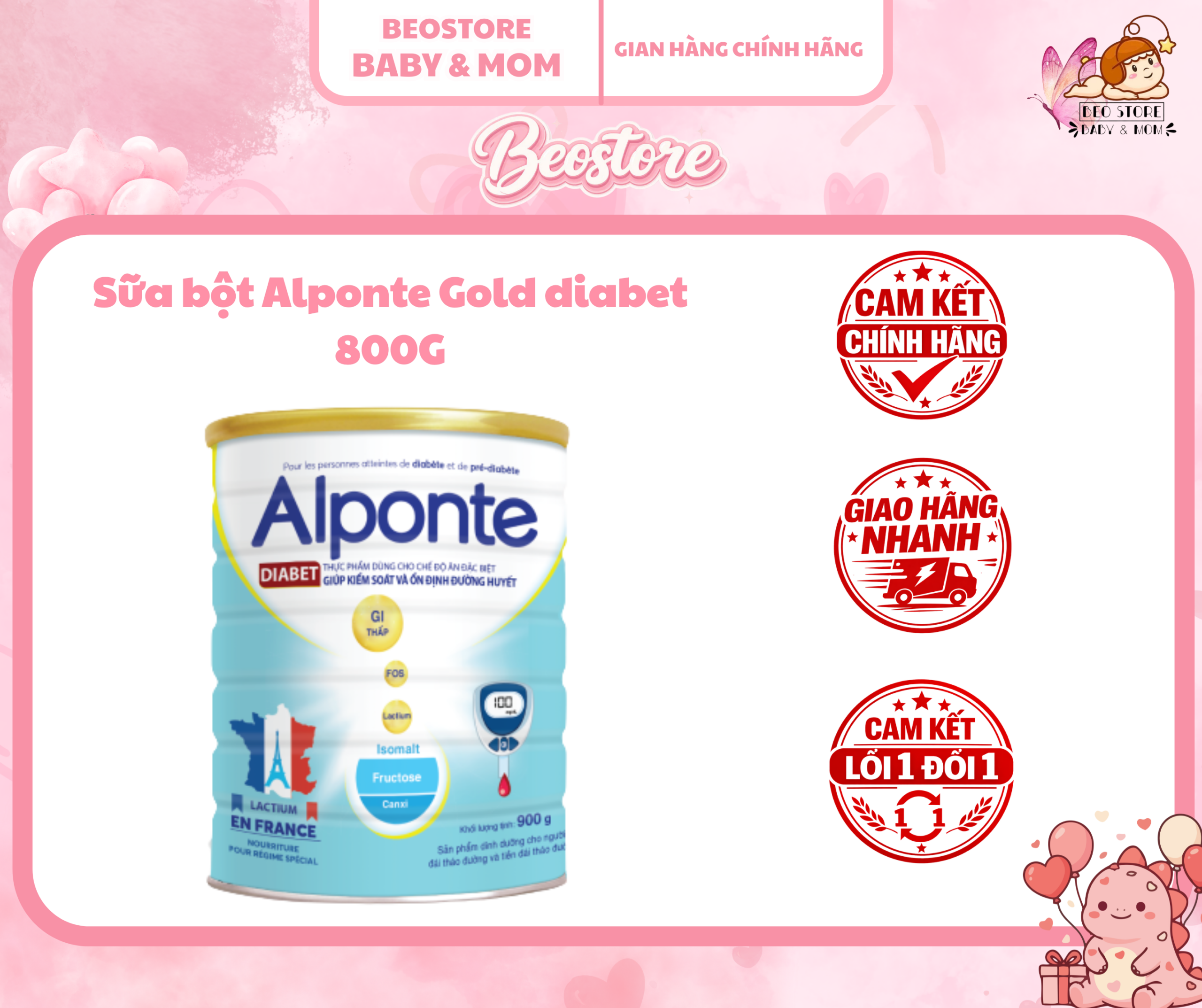 Sữa bột Alponte Gold diabet 800G
