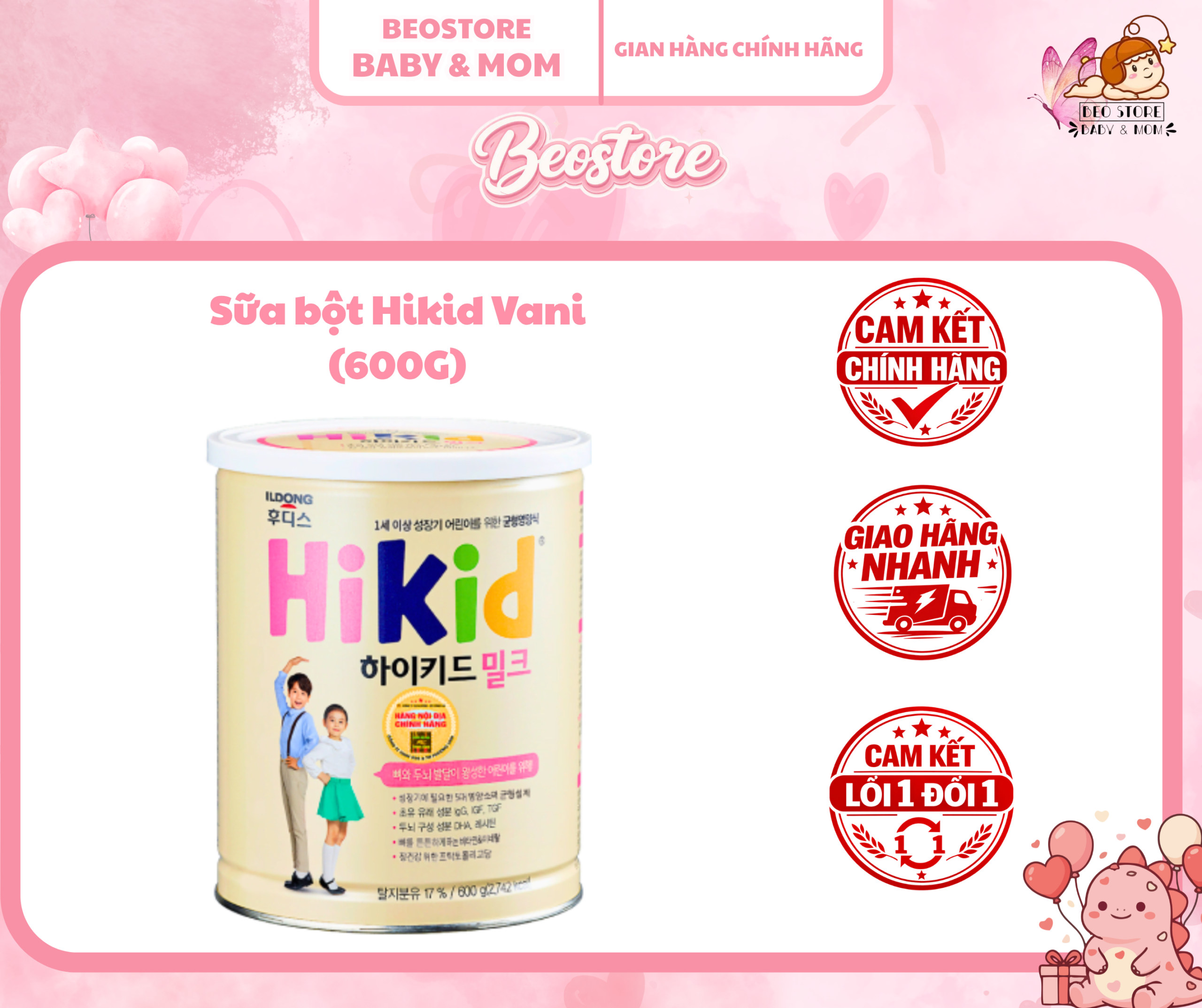 Sữa bột Hikid Vani (600G)